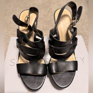Sole Society Black Wedges